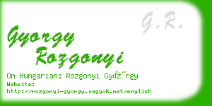 gyorgy rozgonyi business card